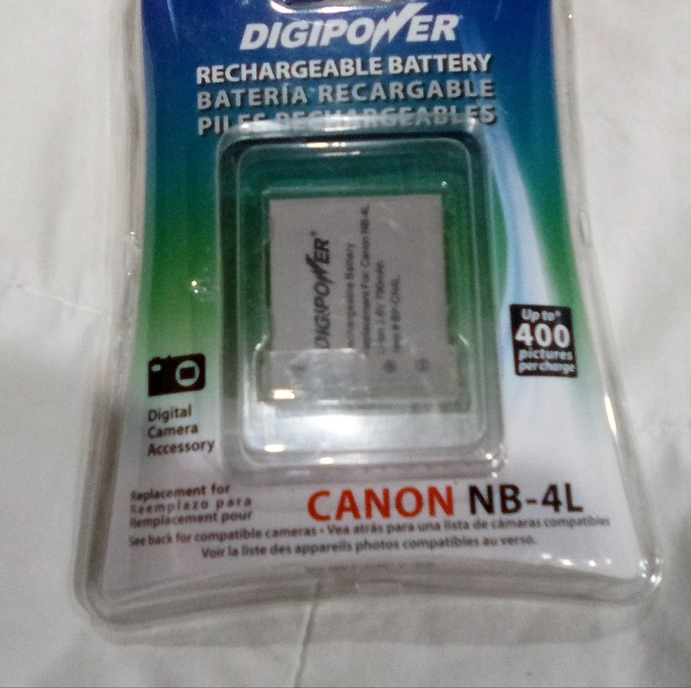 Canon NB-4L Battery Pack with Digipower